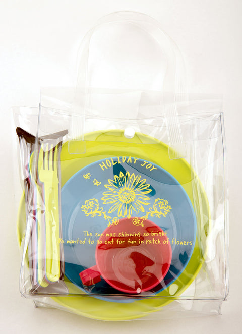 CAPTAIN STAG Holiday Joy Outdoor Dish Set, Camping Tableware, Antibacterial, Made in Japan
