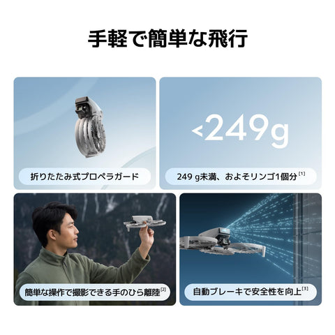 DJI Flip Fly More組合(附RC 2螢幕發射器)無人機 附攝影機 4K UHD攝影機無人機(成人用) 手掌離陸 自動返回 小型無人機 智慧飛行 電池×3 合計工作時間93分鐘