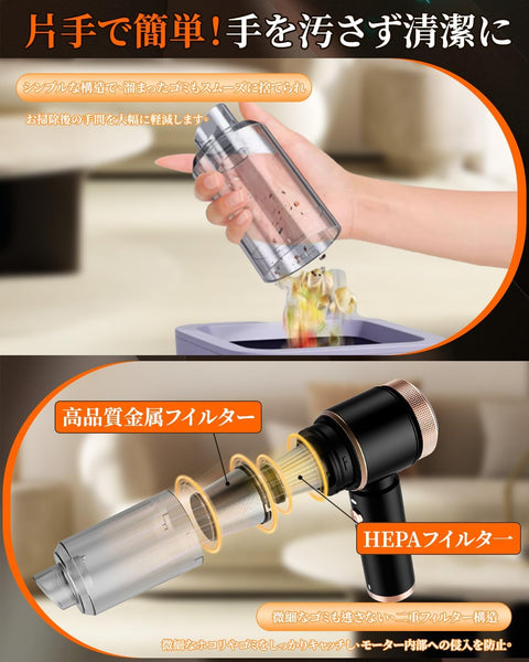 【2025 New Arrival・Multi-Function 4-in-1 Model】Handy Cleaner Cusly Car Vacuum Cleaner, Handheld Vacuum Cleaner 25000PA Type-C Rechargeable Cordless Powerful Handheld, Wet and Dry, Strong Suction