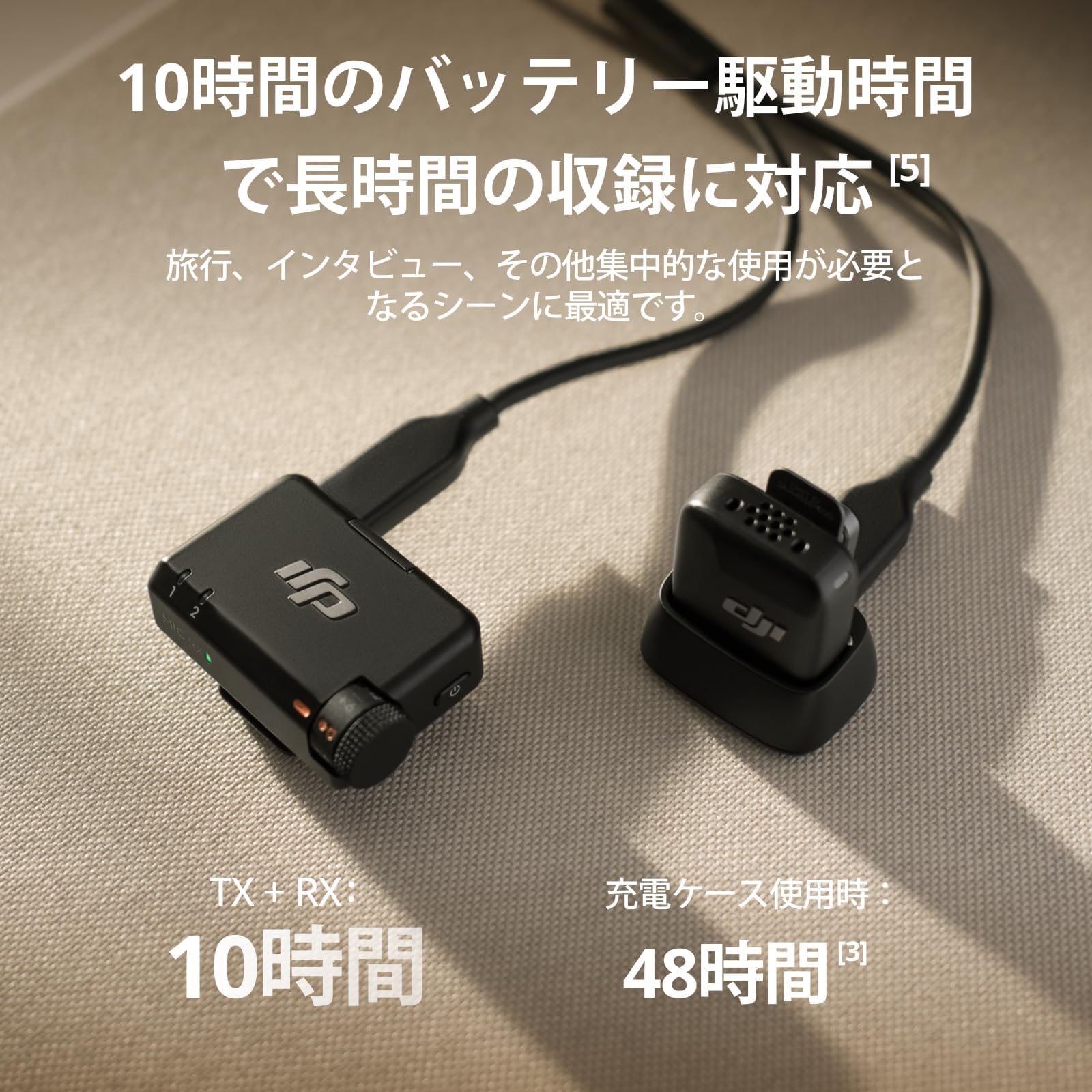 DJI Mic Mini（1 TX + 1 RX） ワイヤレス マイク 超軽量 オーディオ
