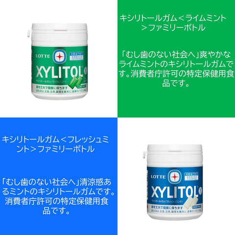 [Official] Lotte Xylitol Bottle Gum Assortment Set, 4 Types, Total of 6 Pieces