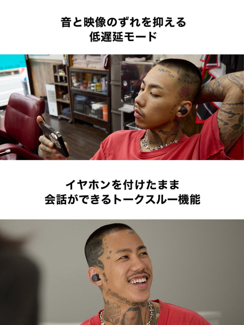 Audio-Technica ATH-CKS50TW2 BK (E) Wireless Earbuds, Bluetooth, Noise Cancelling, Deep Bass, w/ Original Sticker, Magnetic Switch, Up to 65 Hours Playback, IP55 Waterproof, Multipoint Support, Black