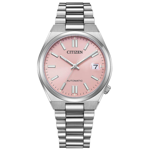 [CITIZEN] 腕時計 CITIZEN COLLECTION TSUYOSA 37mm パステルピンク NJ0200-50Z 機械式自動巻時計 シースルーバック オートマチック 日付付き 【国内正規品】