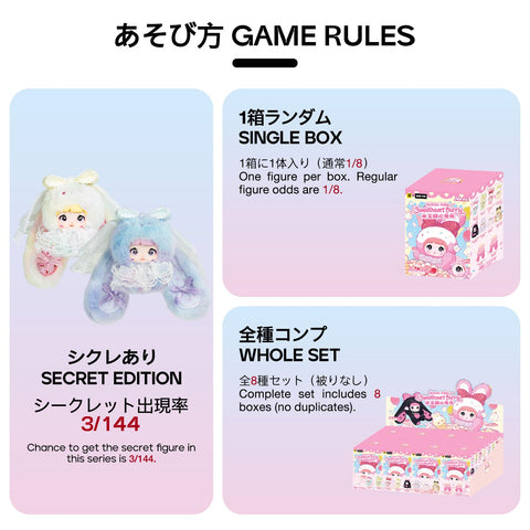 TOP TOY x Nommi Yoneho Sweet Rabbit Series Plush Pendant (1 Piece), Gacha Blind, Box Figure, Plastic Model, Premium Toy Soft Vinyl Figure, Birthday Gift, Original Character Christmas Gift