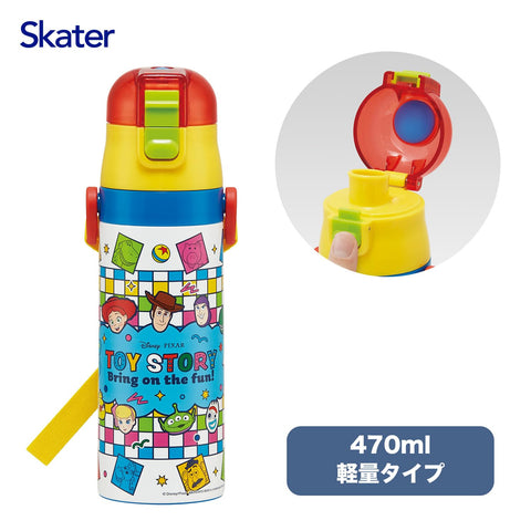 スケーター(Skater) 子供用 ステンレス 水筒 直飲み 470ml 子供に優しい軽量タイプ ディズニー トイ・ストーリー 25 男の子 保冷専用 waterbottle スポーツボトル キッズ 子供 こども 水瓶 SDC4-A