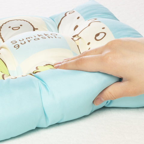 MORIPiLO 4620354 Morishita Sumikko Gurashi Cushion Chair Cushion 11.8 x 11.8 inches (30 x 30 cm), Children, School, Kindergarten, Girls, Character Goods, Blue