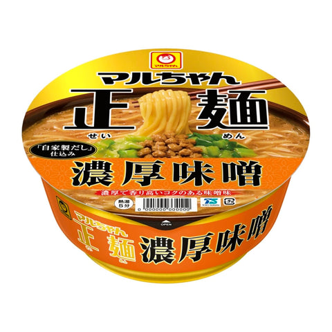 マルちゃん正麺 カップ 濃厚味噌 (133g×12個 / カップ麺) 即席 インスタントラーメン (生麺のような弾力食感 × 香り高い濃厚な味噌スープ) 箱買い ラーメン 東洋水産