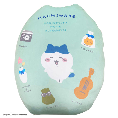 MORIPiLO 4621073 Morishita Hugging Pillow, Chiikawa, Hachiwale, 12.6 x 16.9 inches (32 x 43 cm), Plush, Cushion, Small and Cute Guy, Character Goods, Blue