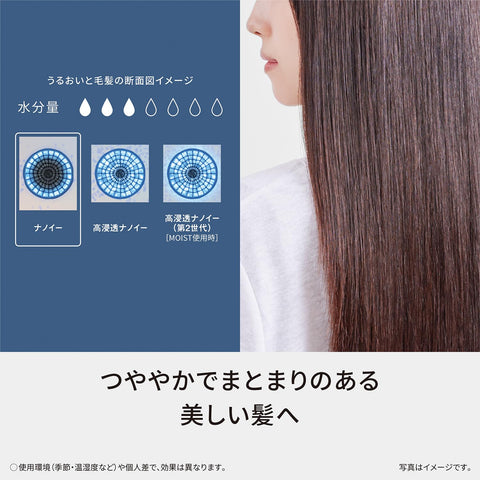 Panasonic EH-NA9M-H Nano Care Dryer, Large Airflow, Quick Drying, Equipped with Nanoe & Minerals, Noble Gray