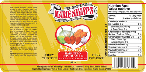 Marie Sharp's Little Berries Habanero Sauce Fireery (Spicy) 5.1 fl oz (148 ml) x 2 Bottles