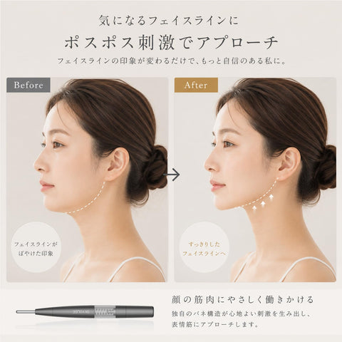 ZIREE フェイス ツボ押し棒 バネ式 美顔器 コリほぐし 筋膜リリース フェイスライン クマ 目元ケア 表情筋 リフトアップ 静音設計 フェイス 耳ツボ押し棒 男女兼用 (グレー)