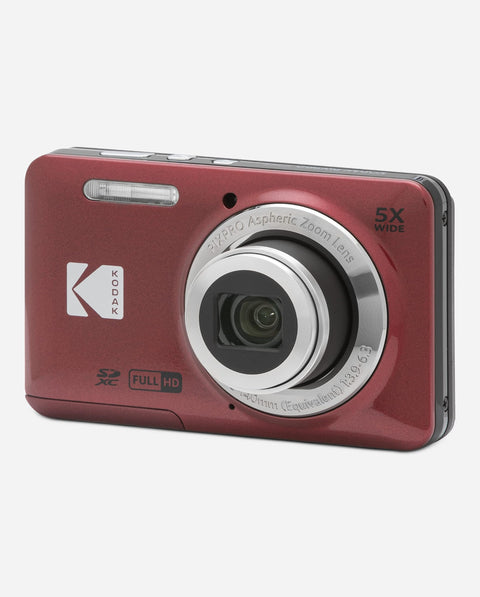 KODAK PIXPRO Easy to Use Zoom FZ55-RD 16MP Digital Camera, 5x Optical Zoom, Wide Angle, 28mm 2.7-inch LCD Screen (Red)