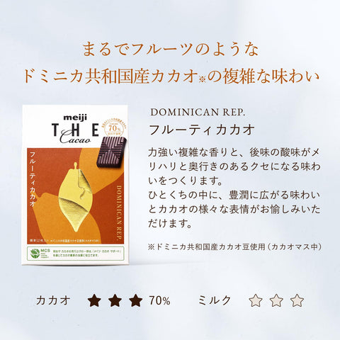 Meiji The Cacao Fruity Cacao, 1.5 oz (42 g) x 7 Packs
