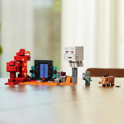 レゴ(LEGO) マインクラフト ネザーポータルの戦い おもちゃ 玩具 誕生日 プレゼント ブロック 男の子 女の子 子供 8歳 9歳 10歳 小学生 マイクラ Minecraft グッズ 21255