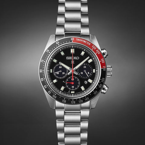 Seiko 精工手表 Prospex SPEEDTIMER 太阳能计时码表 Large SBDL099 男士 银色, 银色