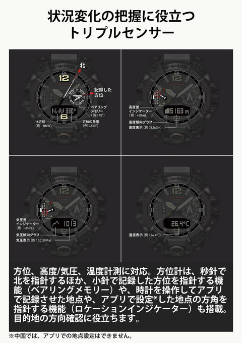 [カシオ] 腕時計 ジーショック 【国内正規品】 MUDMASTER Bluetooth搭載 電波ソーラーバイオマスプラスチック採用 GWG-B1000-1AJF メンズ ブラック