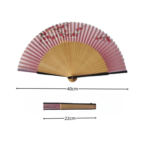 Sarkovos Women's Men's Bamboo Fan, Unisex Kimono Accessory, Stylish Luxury Bamboo Fan, Natural Bamboo, Beautiful, Floral Pattern, Butterfly Pattern, Kimono Accessory, Japanese Style, Elegant, Gorgeous