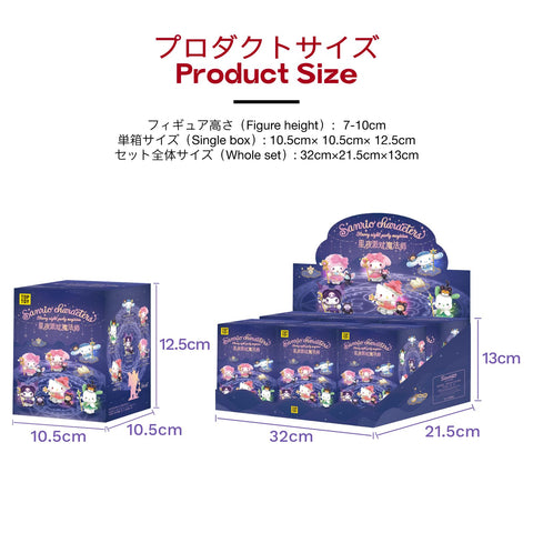 TOP TOY 三丽鸥 角色·星夜派对熊 系列【1件】扭蛋 百叶窗盒 手办 软乙烯基 PVC 高级 玩具 生日 礼物 黑米角色收藏家