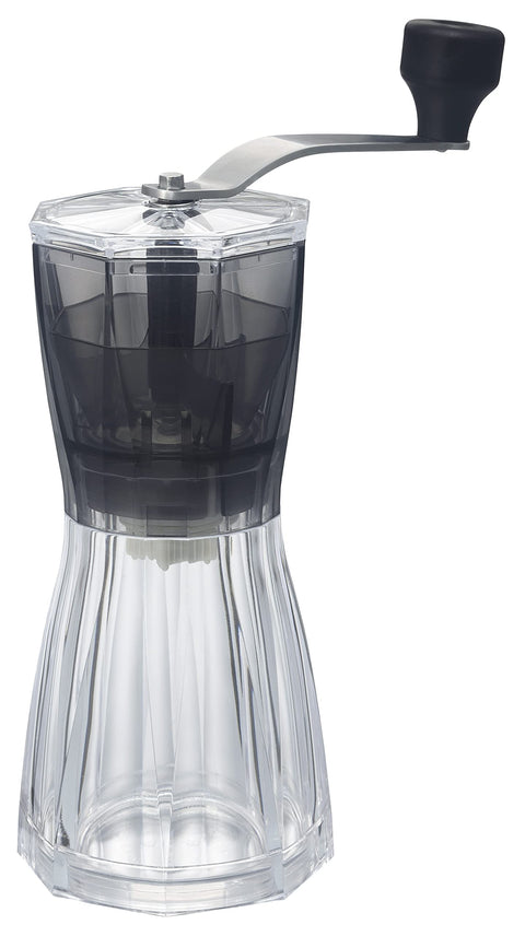HARIO Octo Ceramic Coffee Mill Hand Grinder Octo MOC-3-TB, Transparent Black