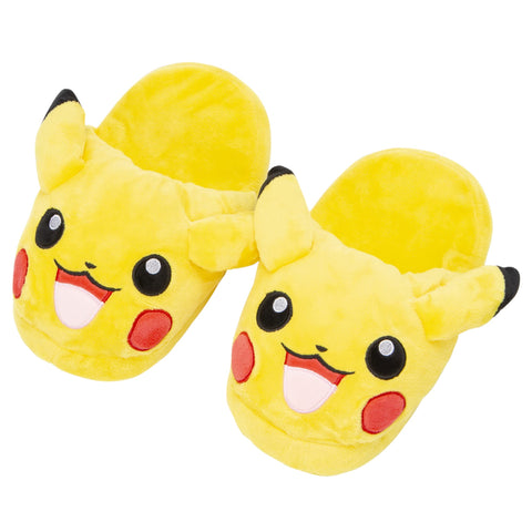 MORIPiLO 4620270 Morishita Slippers, Indoor Shoes, Kids, Women's, Pokemon, Pikachu, Yellow, 9.1 - 9.8 inches (23 - 25 cm), Room Shoes, Fluffy Material, Character Goods, Pokemon