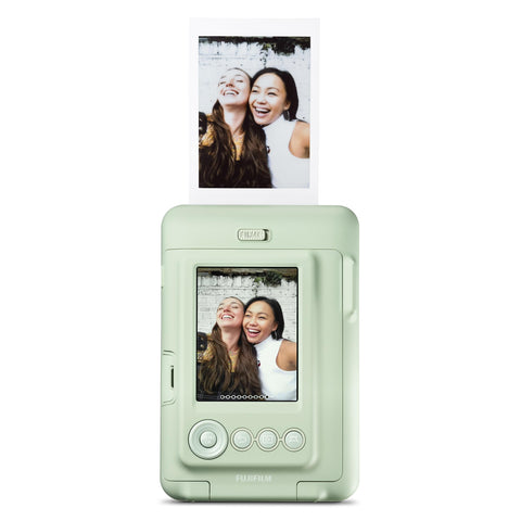 후지필름 (FUJIFILM) 크리스마스 선물 새해 선물 체크 인스턴트 카메라/스마트폰 프린터 인스탁스 미니 리플레이 그린 & 인스탁스 미니 리플레이 카메라 케이스 그린