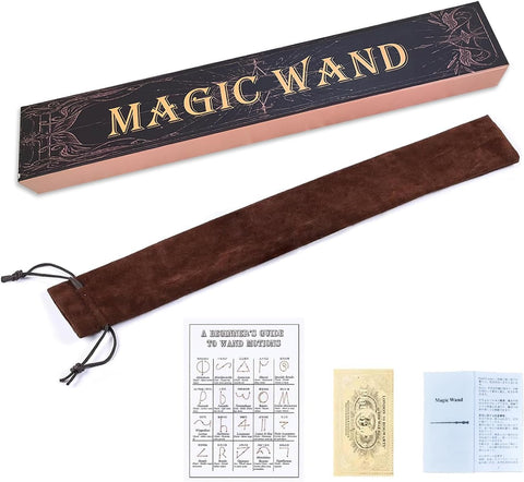 MUMAREN ハリーポッター 杖 魔法の杖 コスチューム用小物 小道具 ハリポタ杖 忠実に再現 コスプレ 誕生日プレゼント 呪文 マジック 杖ケース 収納袋付き (ハリーポッター), THY00870