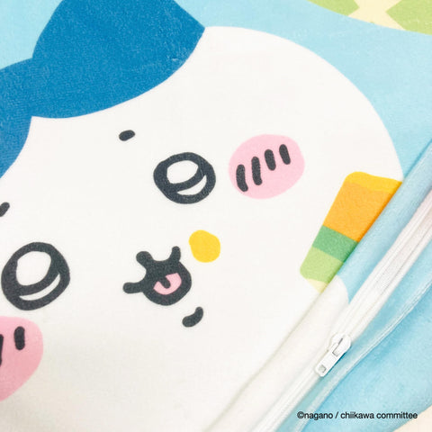 MORIPiLO 靠垫套 ちいかわ ハチワレ 绿色 45x45cm 可洗 柔软的肌肤触感 官方角色商品 4621296