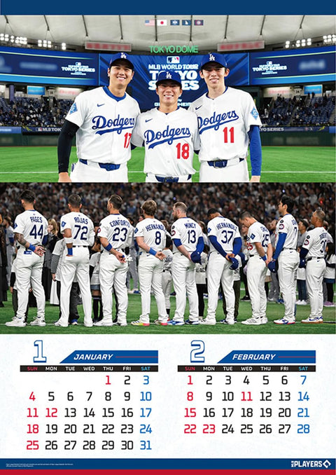 Ensky Dodgers 2026 Calendar B2 CL-555