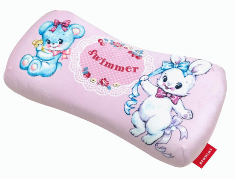 MORIPiLO 低反発クッション 腰枕 スイマー SWIMMER レトロ (ミニリラックスピロー) 肌にやさしいふわモチ触感 グッズ ぬいぐるみ 昼寝枕 ピンク 16x33x8cm キャラクター まくらのモリシタ