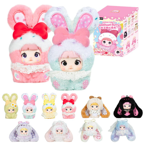 TOP TOY × Nommi 米宝スイートラビット シリーズ ぬいぐるみ ペンダント【1ピース】ガチャガチャ ブラインド ボックス フィギュア プラモデル プレミアム おもちゃソフビ 誕生日 プレゼント オリジナル キャラクター クリスマス ギフト