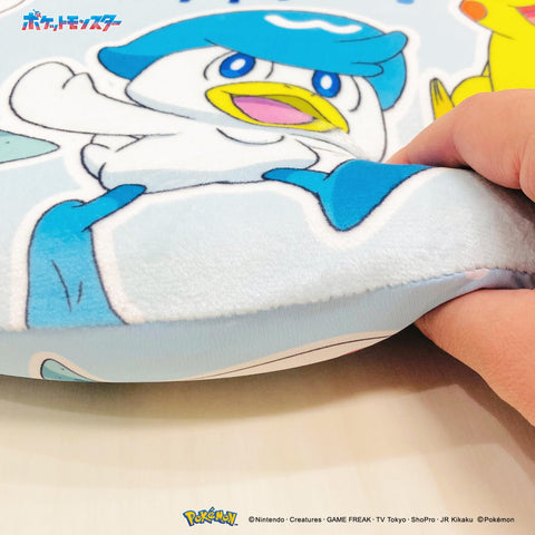 MORIPiLO 4621390 Pokemon Zabuton Chair Cushion, 15.7 x 15.7 inches (40 x 40 cm), Round, Cooling Sensation, Memory Foam, Character Goods, Pokemon Pardea, Blue,