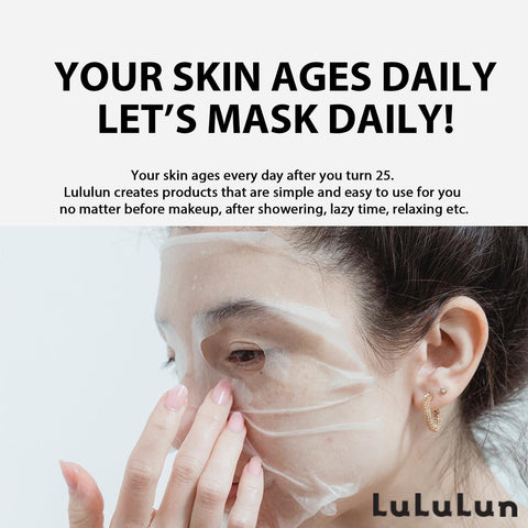 Face Mask Face Pack Premium Lululun Snow (White Vanilla Scent), 7 Sheets x 5 Bags