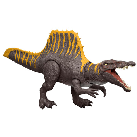 Mattel Jurassic World JGB56 Super Battle Attack Spinosaurus, Children's Figure, Dinosaurus, Toy, Moving, Large, Total Length: Approx. 21.7 inches (55 cm), 4 Years Old and Up Green