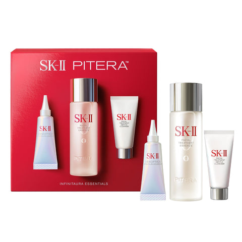 SK-II 피테라™ 인피니트 아우라 키트 토너 75ml 페이스 워시 20g 화이트닝 세럼 10ml 트라이얼 세트 기프트 박스 정품 나이아신아마이드