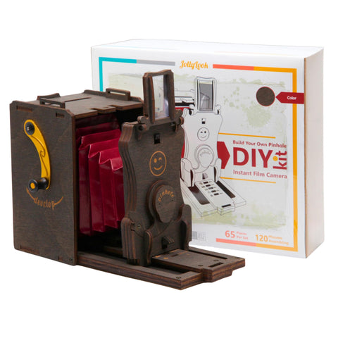 JollyLook ピンホールMini インスタントフィルムカメラ DIYキット Staind Brown JLK001