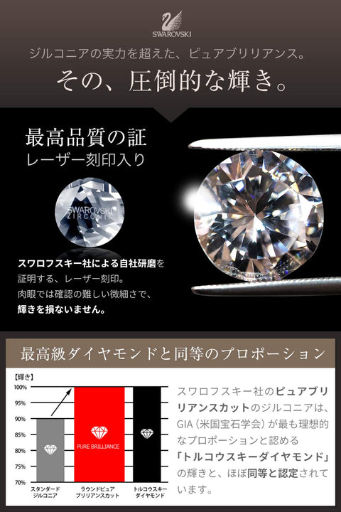 Swarovski Open Heart Necklace Women's Gift Set, Made in Japan, Silver, Cubic Zirconia