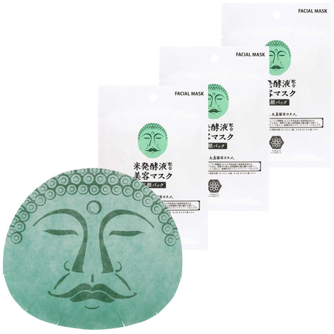 やまとコスメティック フェイスパック 仏様パック 25mL 3枚セット フェイスマスク 仏様 美容液 天然保湿美容成分配合 無香料 無着色 鉱物油不使用 パラベンフリー プチギフト