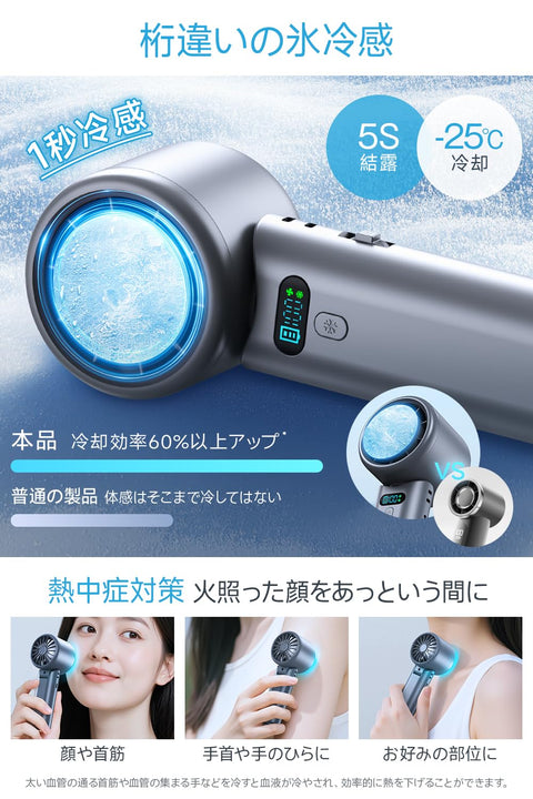 携帯扇風機 超高速暴風 【-25℃瞬間冷却・10000mAh大容量】 ハンディファン 冷却プレート付き 100段階風力調節 手持ち/首掛け/卓上/吊り下げ4way 7枚羽根 強力 USB充電式 手持ち扇風機 24時間持続 90°角度調整 ネックストラップ付き LED残量表示 軽量 小型 ミニファン 熱中症対策 暑さ対策 コンパクト 静音 アウトドア オフィス 父の日 ギフト (ダークグレー)