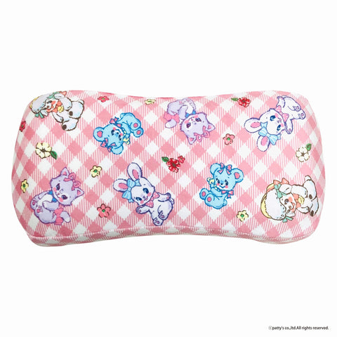 MORIPiLO 游泳者 SWIMMER 低迴彈枕 16x33x8cm 腰墊 靠背 支撐 毛絨玩具 坐墊 人物 方格花紋 粉紅色 森利菊 4621559