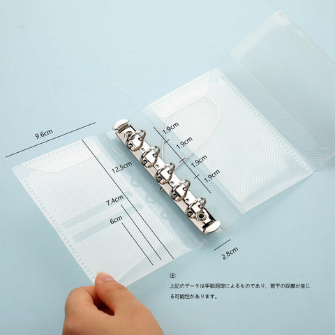Sticker Notebook, Transparent M5, Clear Binder, 5 Holes, Sticker Planner Mount, Set of 18 Refills, 5 Types of Designs)