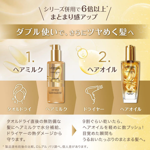 L'Oreal Paris Hair Oil Elsève Extraordinary Oil Cherry Wood Styling Leave-In Treatment Smooth Gift