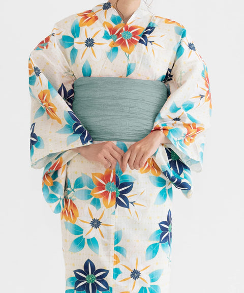 Kyoetsu Women's Waist Belt, Wrinkles, 34 Belt, Dullness, Yukata, Adult