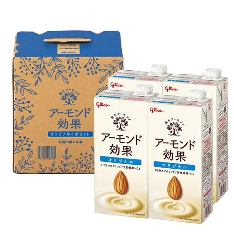 アーモンド効果 オリジナル 1000ml×4本 江崎グリコ 常温保存可能 ビタミンE 食物繊維 アーモンドミルク