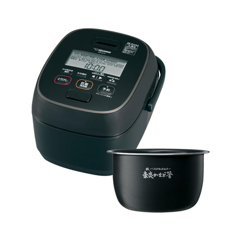Zojirushi NW-JZ10-BA Pressure Induction Rice Cooker, 5.5 Cook Super Cooker, Black