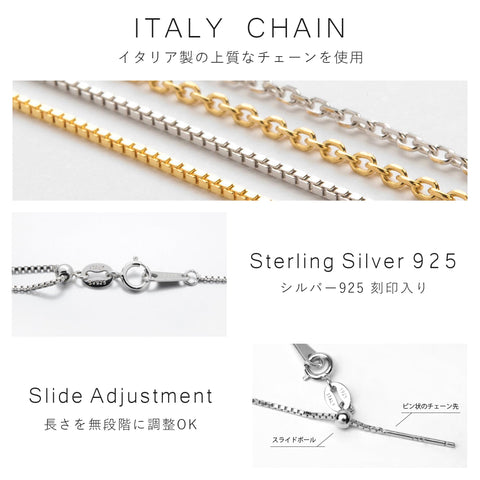 [Matthewmark] ベビーダイヤモンドネックレス レディース 誕生日 プレゼント ギフト 人気 ゴールド K18 プラチナ シルバー925 イタリア製chain