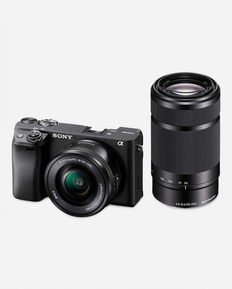 Sony ILCE-6400Y B Alpha 6400 Mirrorless SLR Digital Camera, Double Zoom Lens Kit (Included Lens: SELP1650 + SEL55210), APS-C, Black