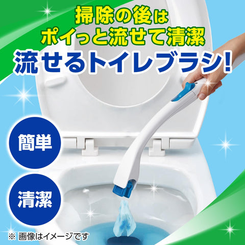 Scrubbing Bubbles (スクラビングバブル) 可沖洗廁所刷子 花香皂香味 主體+替換16個 (主體附贈4個+替換品12個) 黑污垢 刷子 一次性 洗滌劑 批量購買 一次性【Amazon.co.jp 限定】