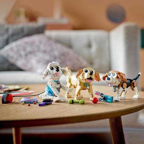 LEGO Creator 3-in-1 31137 Adorable Dogs, Toy Blocks, Animals, Gift, For Boys and Girls Ages 7 and Up