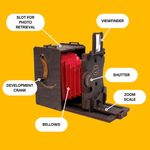 JollyLook Pinhole Mini Instant Film Camera DIY Kit Stained Brown JLK001