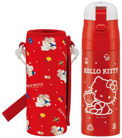 Skater 斯凯达 直饮 不锈钢 水壶 470毫升 附水瓶盖 Hello Kitty 凯蒂猫 80年代 三丽鸥 KSDC4-A